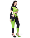 Black Green Villain Halloween Costumes for Women