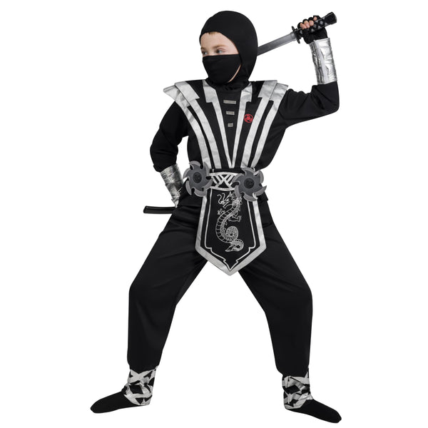 Silver Ninja Costume Set - Child
