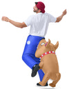 Inflatable Dog Costumes for Adults, Biting By a Yellow Bulldog