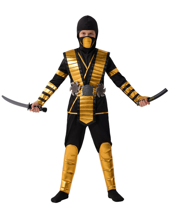 Golden Ninja Costume Set for Kids