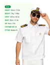 5 PCs Halloween Captain Costume Men