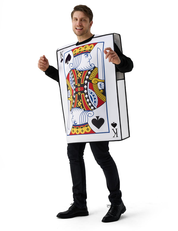 2 Pcs Adult Couple King & Queen Playing Card Costume