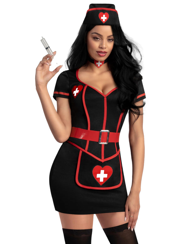Halloween Black Nurse Costume Woman