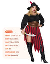 Plus Size Pirate Costume Women Halloween Costumes with Pirate Hat