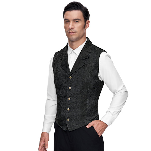 Halloween Victorian Steampunk Gothic Suit Vest for Men