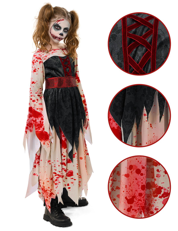 Halloween Zombie Costume for Girls
