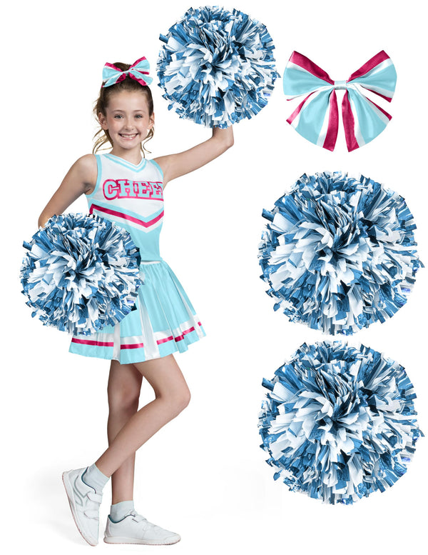 Halloween Girl Cheerleader Costume, Cheer Uniform Set-Light Blue