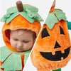 Halloween Baby Pumpkin Costume with Green leaves