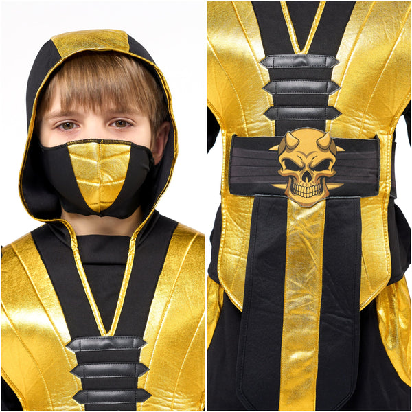 Golden Ninja Costume for Kids