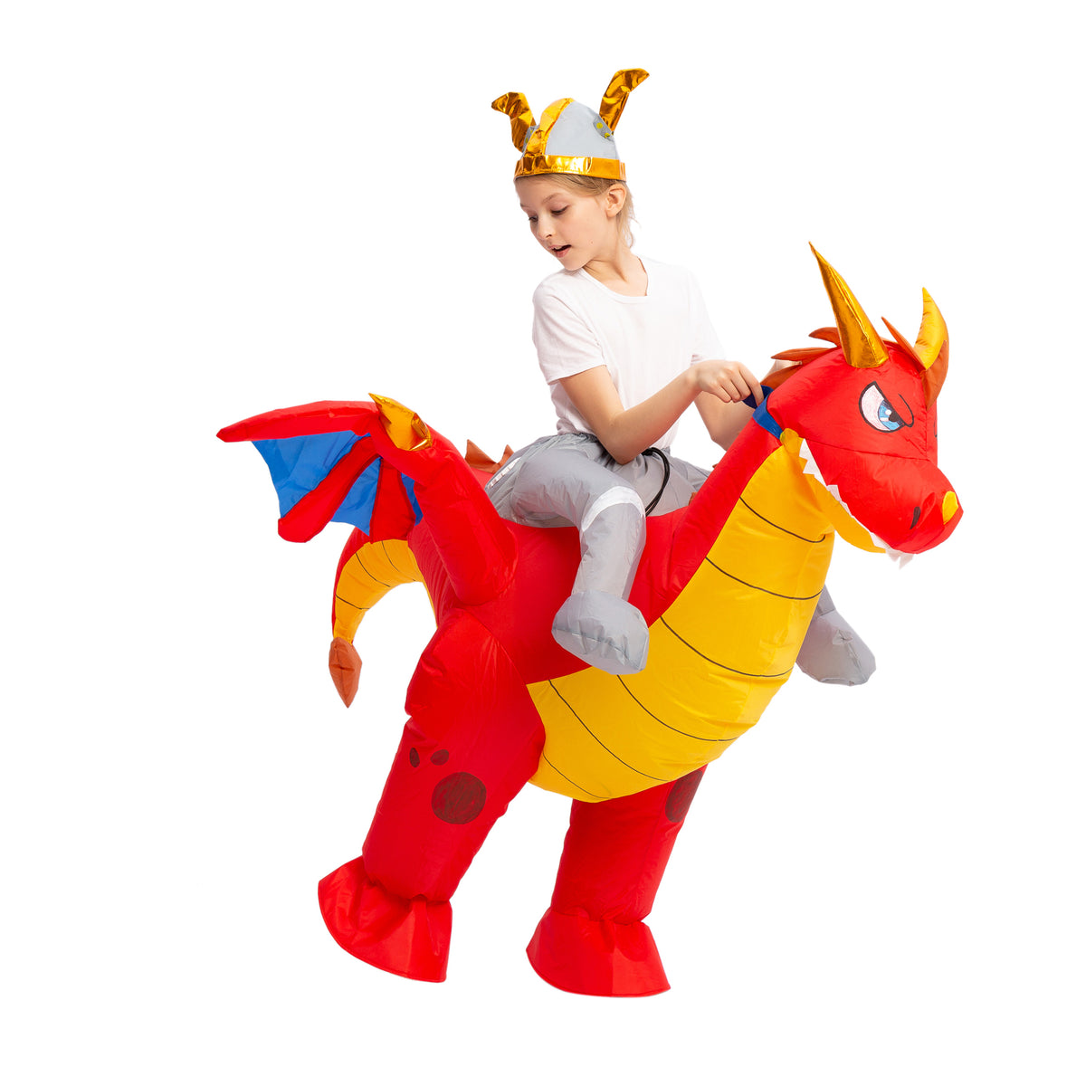 Inflatable Ride-On Fire Dragon Costume - Child | Spooktacular Creations