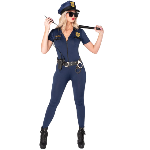 Adult Police Officer Costume Women's Police Officer Uniform 