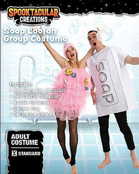 Group Soap Loofah Bubbles Costume - Adult
