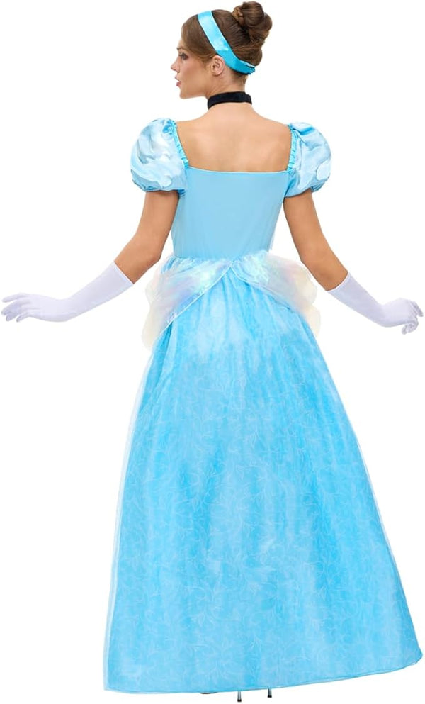 Adult Princess Costume, Halloween Blue Princess Dress