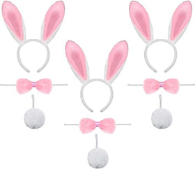 White Bunny Cosplay Accessories Set, 3 Pack