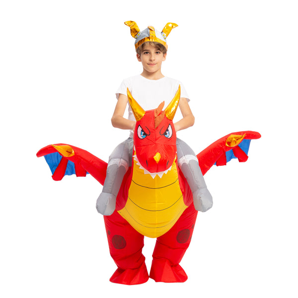 Inflatable Ride-On Fire Dragon Costume - Child