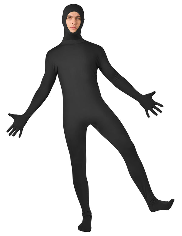 Mens Halloween Costume Open Face Bodysuit Jumpsuit