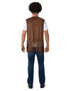 5 Pcs Halloween Men Hippie Vest Costume Set with Wig
