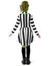 Horror Black and White Vertical Striped Costume for Girls