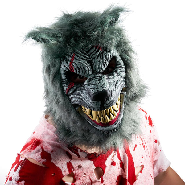 Halloween Wolf Werewolf Mask with Movable Jaw