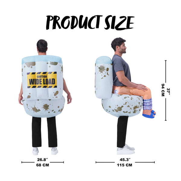 Adults Inflatable Costumes, Sitting on a Toilet Inflatable Costume