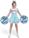 Halloween Girl Cheerleader Costume, Cheer Uniform Set-Light Blue