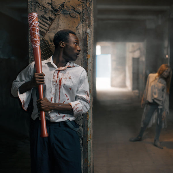 32 inch Barbed Wire Bat, Fake Baseball Bat Zombie Weapon