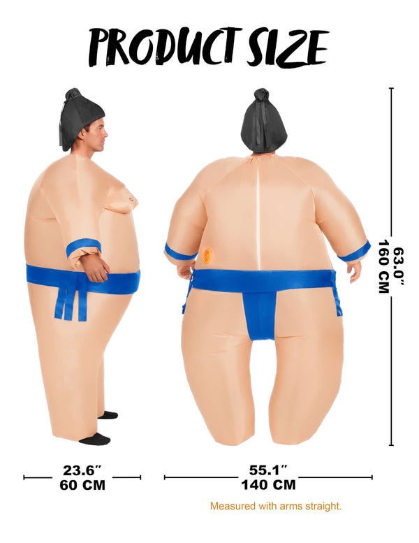Sumo Inflatable Costume for Adult-Blue