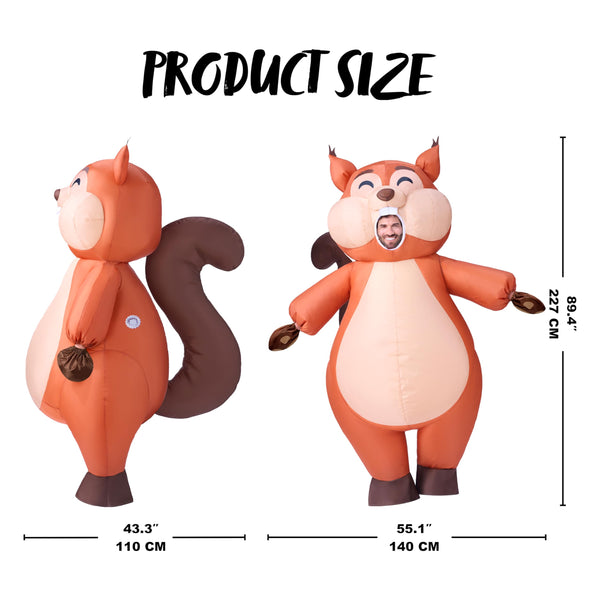 Squirrel Inflatable Costume Adults