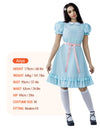 Blue Puff Sleeve Creepy Doll Dress for Women
