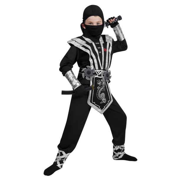 Silver Ninja Costume Set - Child
