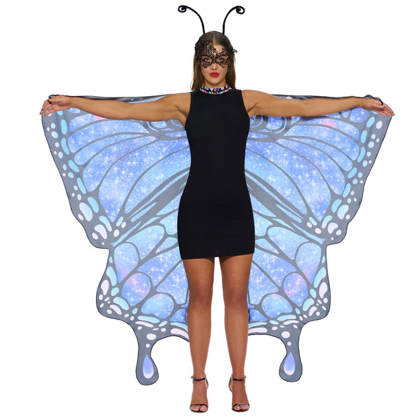 Halloween Butterfly Wings Costume for Women-Starry Blue