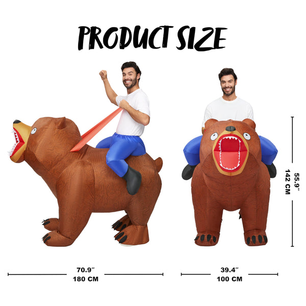 Adults Riding a Bear Halloween Inflatable Costumes