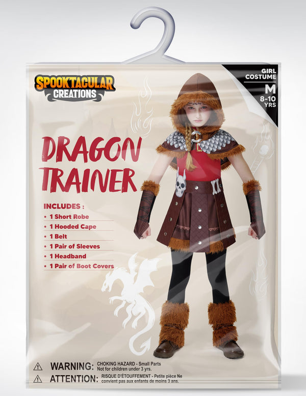 Halloween Child Girl Viking Dragon Trainer Costume