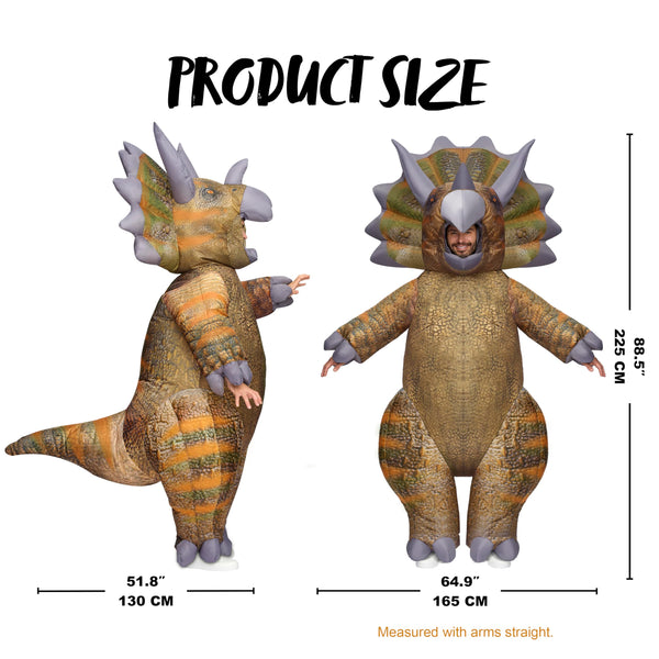 Realistic Triceratops Blow Up Dinosaur Costumes