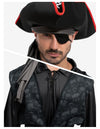 Adult Men Dark Pirate Costume for Halloween, Black