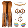 60s 70s Outfits for Women Hippie Costume Set