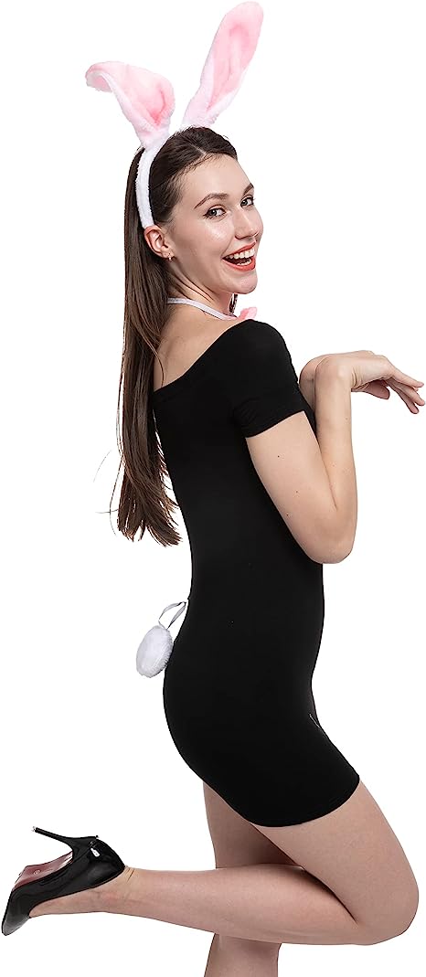 White Bunny Cosplay Accessories Set, 3 Pack