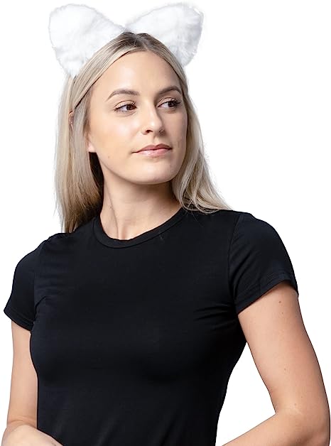 Fox Ears Headband Costume Accessories- White