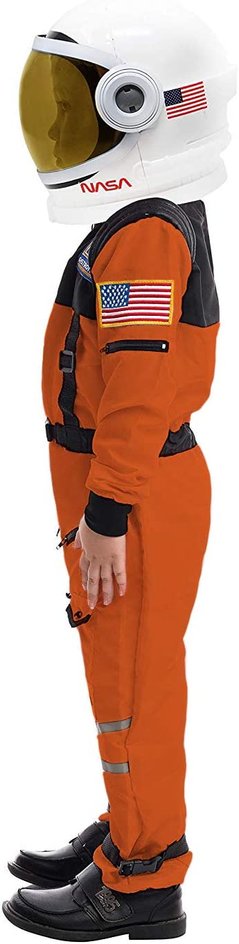 Child Unisex Astronaut Orange Costume with Helmet