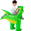 Ride-on Cool Green Dragon Inflatable Costume - Child