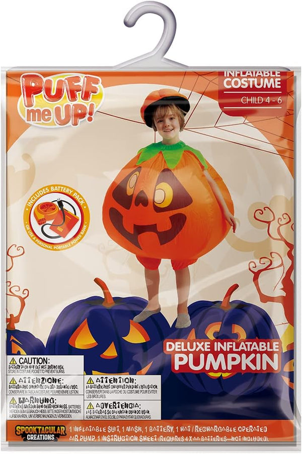 Inflatable Pumpkin Costume with Hat - Child