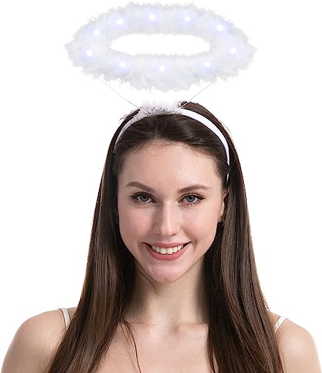 White LED Angel Halo Headband Cosplay Kit Role Play Accessories