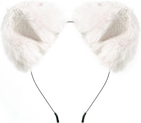 Fox Ears Headband Costume Accessories- White