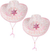 Pink Cow Print Cowboy Hats, 2 Pack