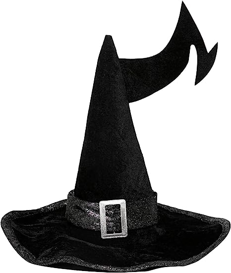Velvet Black Witch's Hat Cosplay Accessory - Adult