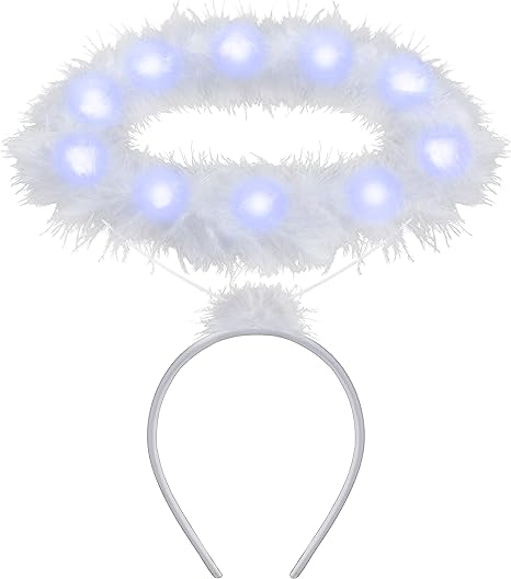 White LED Angel Halo Headband Cosplay Kit Role Play Accessories