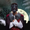Realistic Werewolf Mask Big Bad Bloody Howling Wolf Cosplay Costume with Bloodstains Include Gloves - Adult