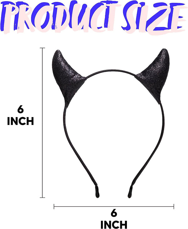Black Demon Horns Headband