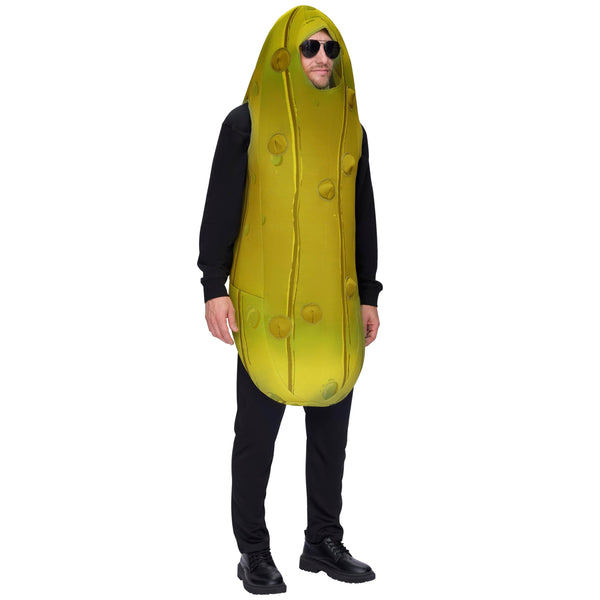 Halloween Pickle Adult Unisex Food Costume - Yellow Green