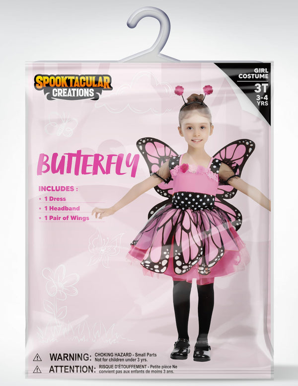 Kids Butterfly Costume with Wings Headband